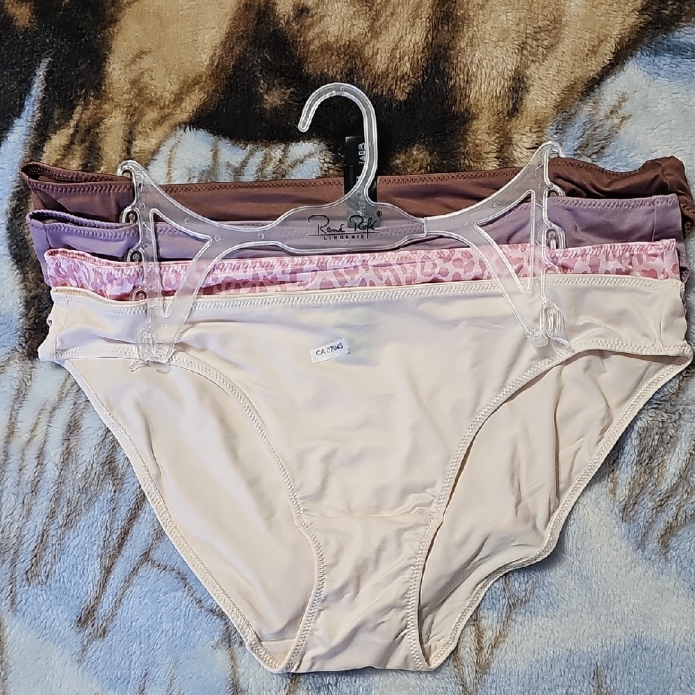 Rene Rofe Women's Panties in Cream, Pink,Brown and Purple BNWOT